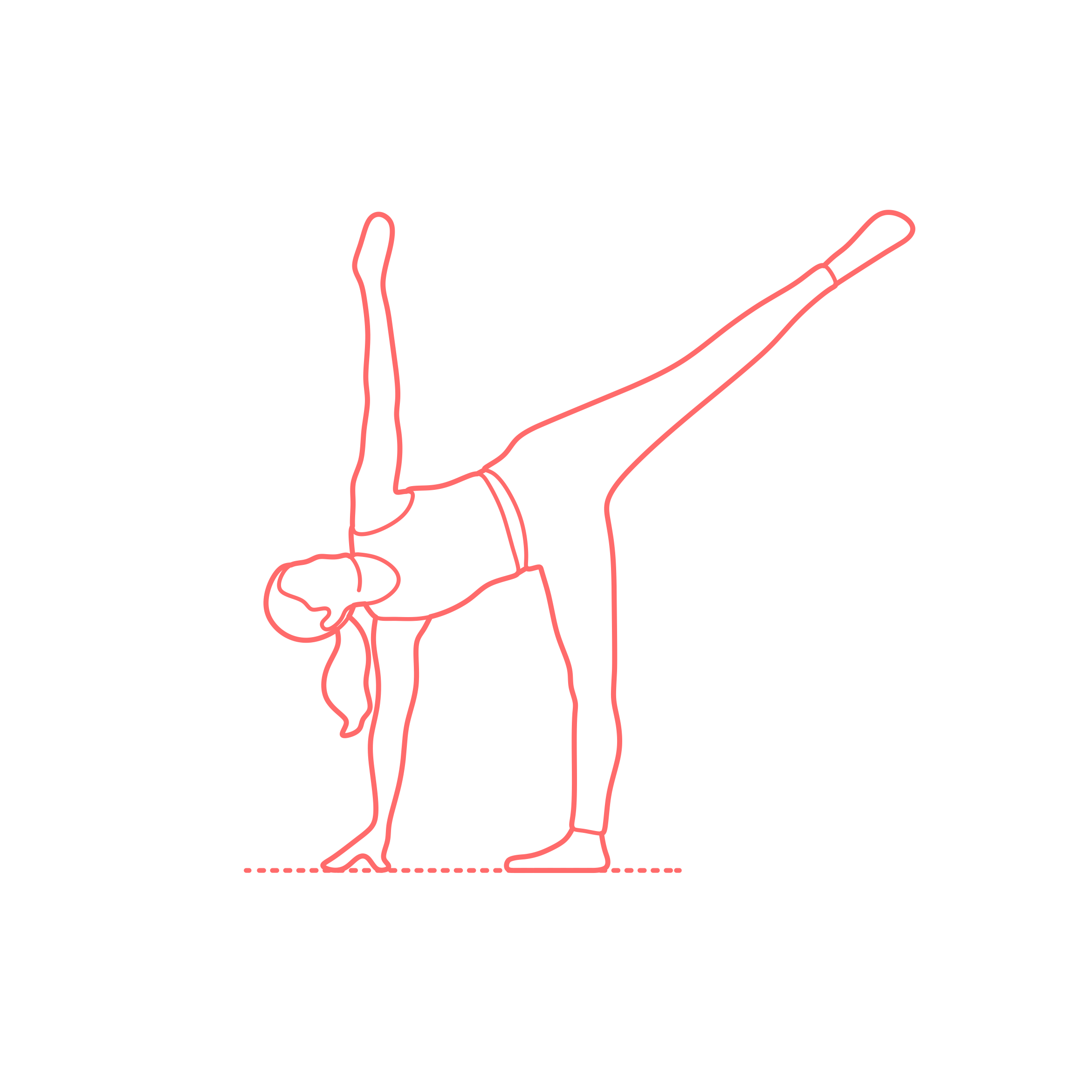 Humans Yoga Poses Half Moon Pose Outline Icon Svg Set Free Vectors